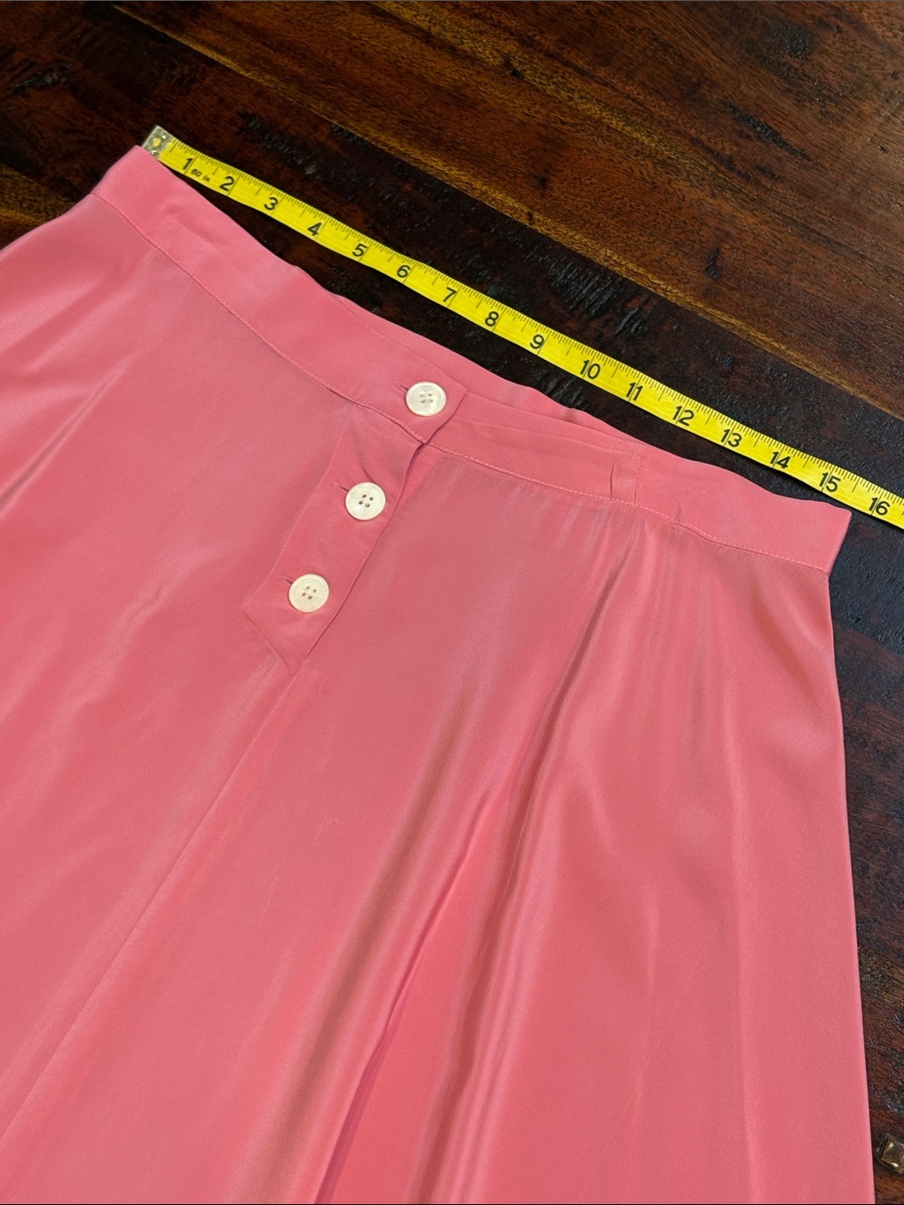 Vintage Ralph Lauren Blue Label 80s Pink Silk Skirt + Blouse Set 6 / 8 *As-Is* - Picture 13 of 16